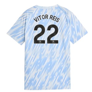 2025-2026 Man City Warm Up Jersey (Silver Sky) - Kids (Vitor Reis 22)