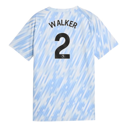 2025-2026 Man City Warm Up Jersey (Silver Sky) - Kids (Walker 2)