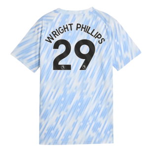 2025-2026 Man City Warm Up Jersey (Silver Sky) - Kids (Wright Phillips 29)