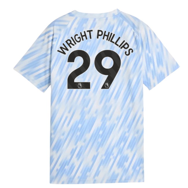 2025-2026 Man City Warm Up Jersey (Silver Sky) - Kids (Wright Phillips 29)