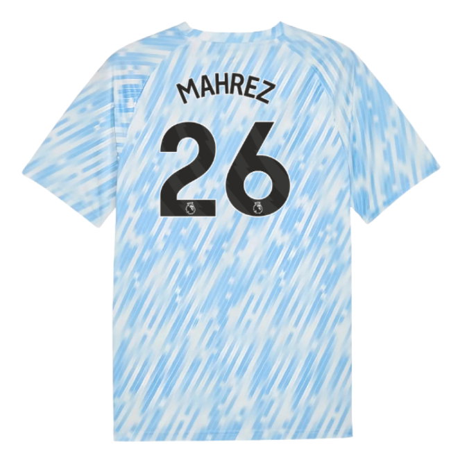 2025-2026 Man City Warm Up Jersey (Silver Sky) (Mahrez 26)