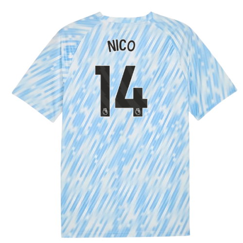 2025-2026 Man City Warm Up Jersey (Silver Sky) (Nico 14)