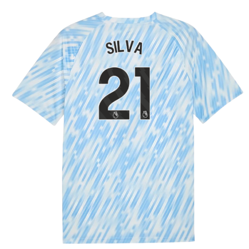 2025-2026 Man City Warm Up Jersey (Silver Sky) (Silva 21)