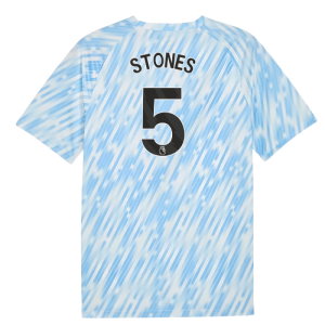 2025-2026 Man City Warm Up Jersey (Silver Sky) (Stones 5)
