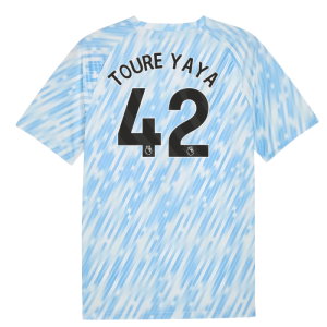2025-2026 Man City Warm Up Jersey (Silver Sky) (Toure Yaya 42)