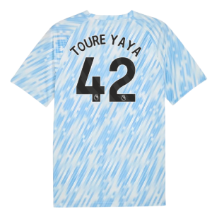 2025-2026 Man City Warm Up Jersey (Silver Sky) (Toure Yaya 42)