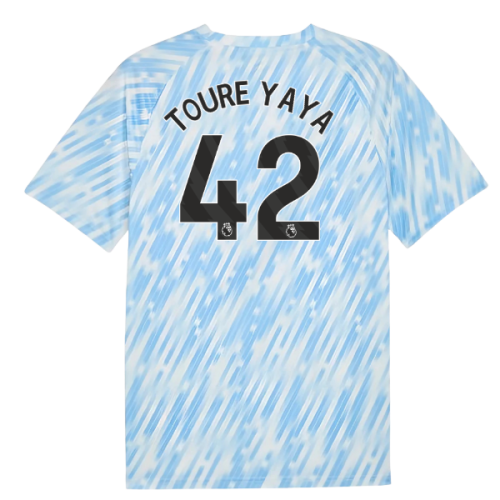 2025-2026 Man City Warm Up Jersey (Silver Sky) (Toure Yaya 42)