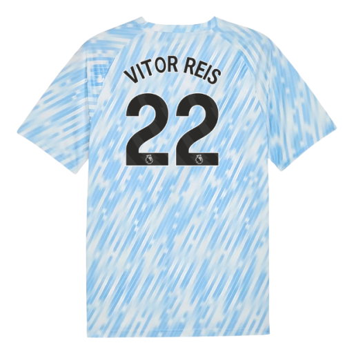 2025-2026 Man City Warm Up Jersey (Silver Sky) (Vitor Reis 22)