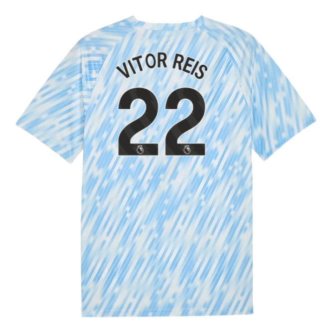 2025-2026 Man City Warm Up Jersey (Silver Sky) (Vitor Reis 22)