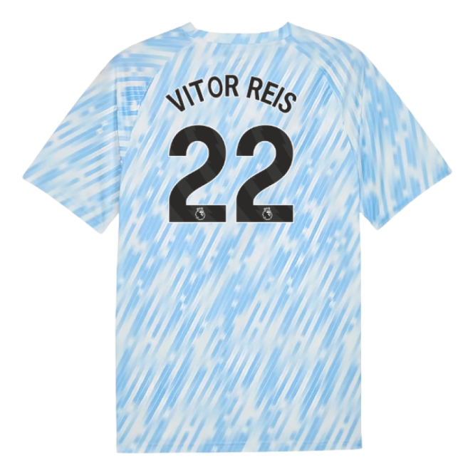 2025-2026 Man City Warm Up Jersey (Silver Sky) (Vitor Reis 22)