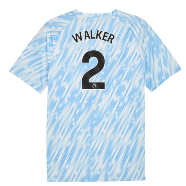 2025-2026 Man City Warm Up Jersey (Silver Sky) (Walker 2)