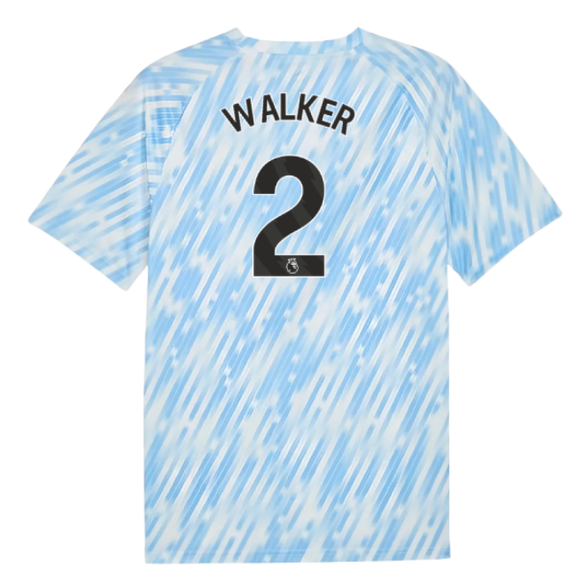 2025-2026 Man City Warm Up Jersey (Silver Sky) (Walker 2)