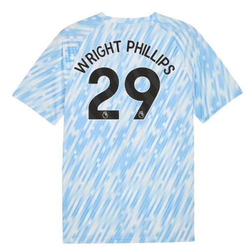 2025-2026 Man City Warm Up Jersey (Silver Sky) (Wright Phillips 29)