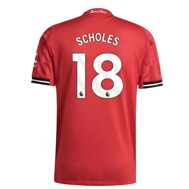 2025-2026 Man Utd Authentic Home Shirt (Scholes 18)