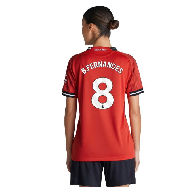 2025-2026 Man Utd Authentic Home Shirt (Womens) (B.Fernandes 8)