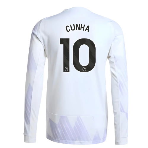2025-2026 Man Utd Authentic Long Sleeve Away Shirt (Cunha 10)