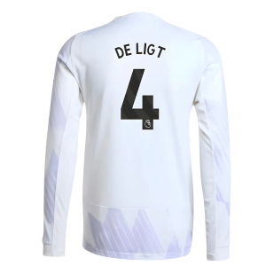 2025-2026 Man Utd Authentic Long Sleeve Away Shirt (De Ligt 4)