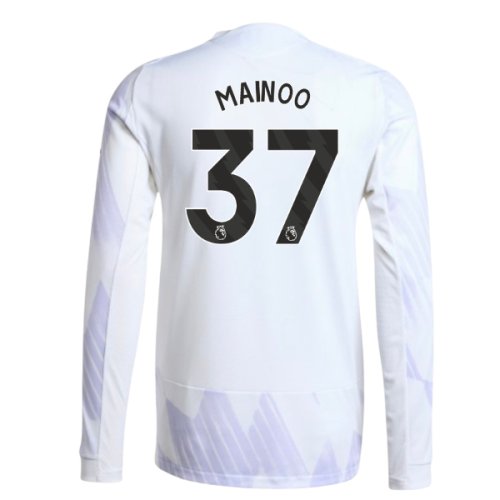 2025-2026 Man Utd Authentic Long Sleeve Away Shirt (Mainoo 37)
