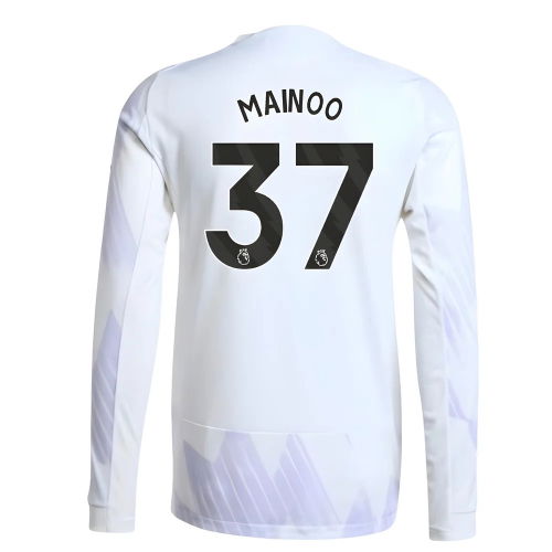 2025-2026 Man Utd Authentic Long Sleeve Away Shirt (Mainoo 37)