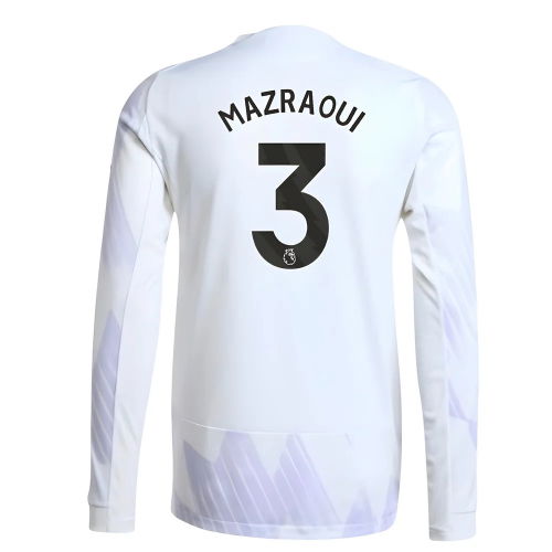 2025-2026 Man Utd Authentic Long Sleeve Away Shirt (Mazraoui 3)