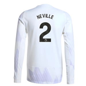 2025-2026 Man Utd Authentic Long Sleeve Away Shirt (Neville 2)