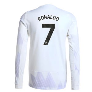 2025-2026 Man Utd Authentic Long Sleeve Away Shirt (Ronaldo 7)