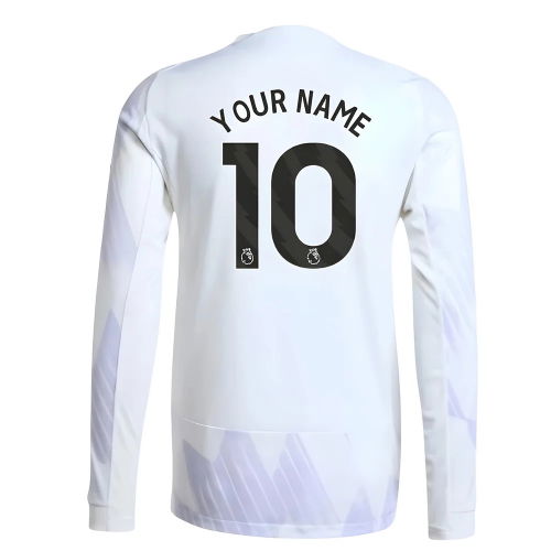 2025-2026 Man Utd Authentic Long Sleeve Away Shirt (Your Name)