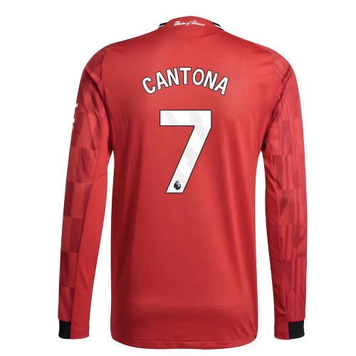 2025-2026 Man Utd Authentic Long Sleeve Home Shirt (Cantona 7)