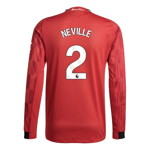 2025-2026 Man Utd Authentic Long Sleeve Home Shirt (Neville 2)