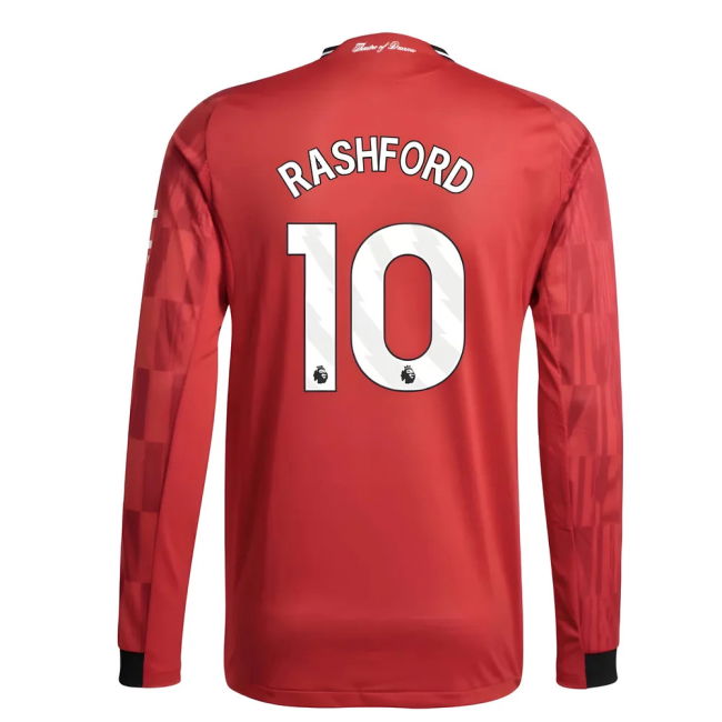 2025-2026 Man Utd Authentic Long Sleeve Home Shirt (Rashford 10)