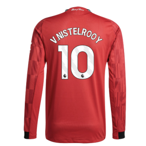 2025-2026 Man Utd Authentic Long Sleeve Home Shirt (V.Nistelrooy 10)