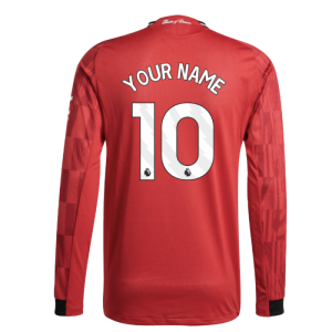 2025-2026 Man Utd Authentic Long Sleeve Home Shirt