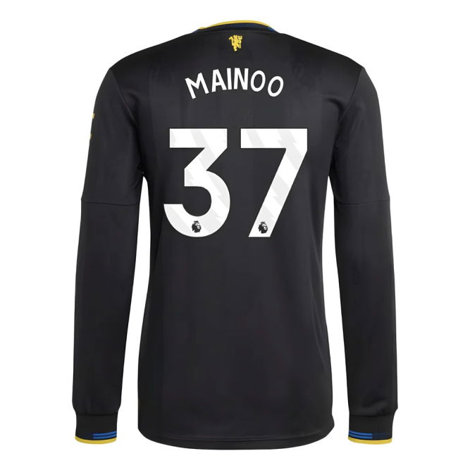 2025-2026 Man Utd Authentic Long Sleeve Third Shirt (Mainoo 37)