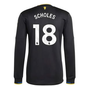 2025-2026 Man Utd Authentic Long Sleeve Third Shirt (Scholes 18)