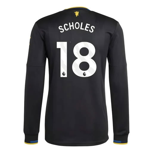 2025-2026 Man Utd Authentic Long Sleeve Third Shirt (Scholes 18)