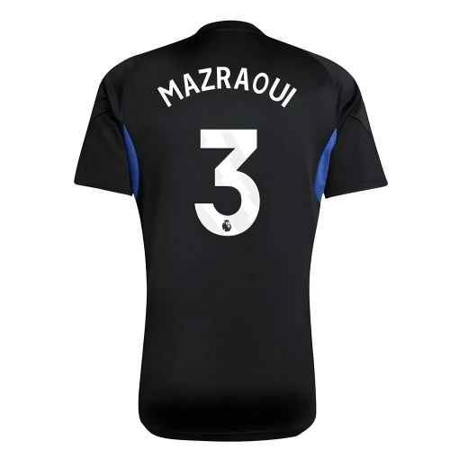 2025-2026 Man Utd EU Training Jersey (Black) - Kids (Mazraoui 3)