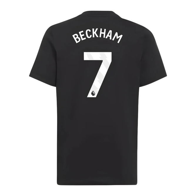 2025-2026 Man Utd EU Training Tee (Black) (Beckham 7)