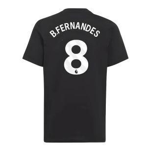 2025-2026 Man Utd EU Training Tee (Black) (B.Fernandes 8)