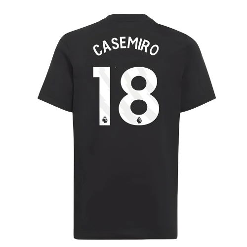 2025-2026 Man Utd EU Training Tee (Black) (Casemiro 18)
