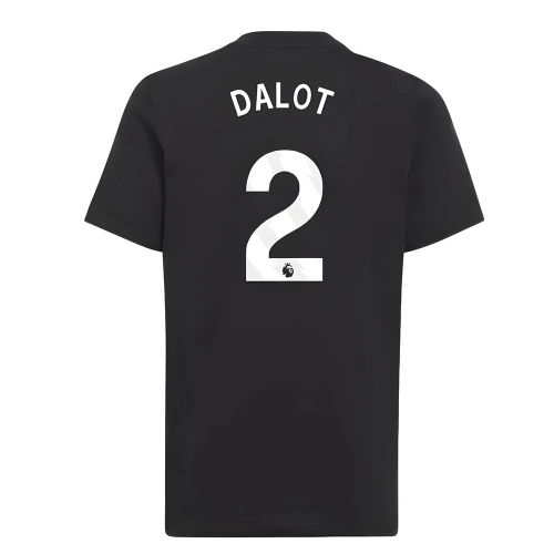 2025-2026 Man Utd EU Training Tee (Black) (Dalot 2)