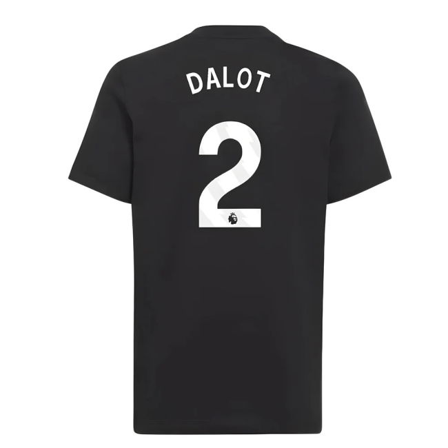 2025-2026 Man Utd EU Training Tee (Black) (Dalot 2)