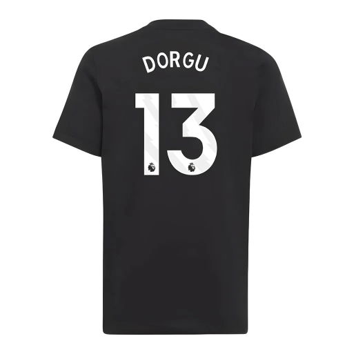 2025-2026 Man Utd EU Training Tee (Black) (Dorgu 13)