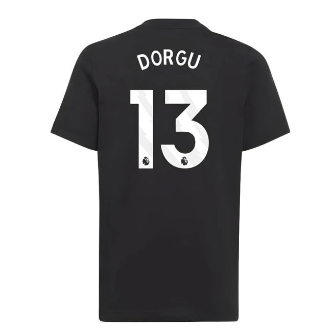 2025-2026 Man Utd EU Training Tee (Black) (Dorgu 13)
