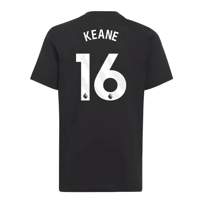 2025-2026 Man Utd EU Training Tee (Black) (Keane 16)
