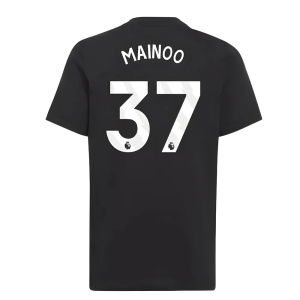 2025-2026 Man Utd EU Training Tee (Black) (Mainoo 37)