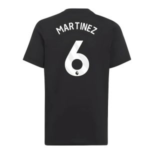 2025-2026 Man Utd EU Training Tee (Black) (Martinez 6)