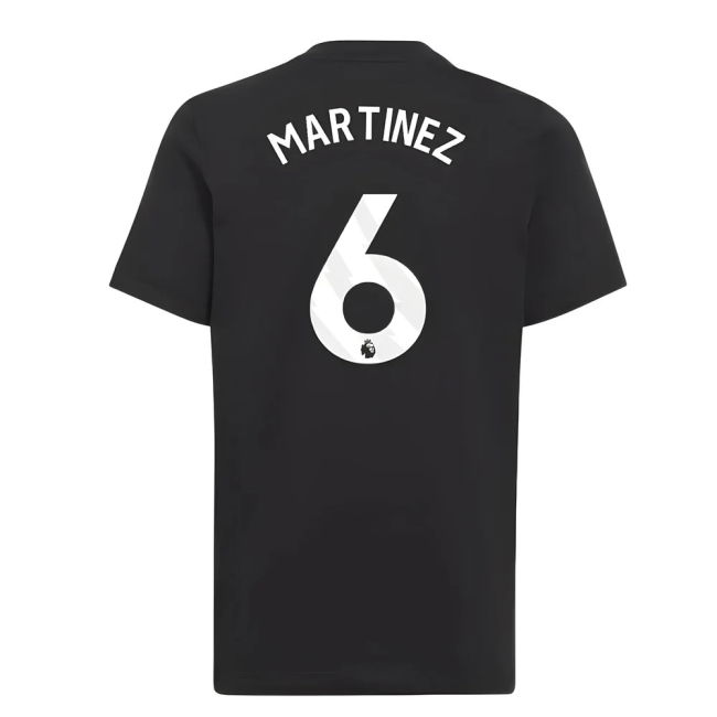 2025-2026 Man Utd EU Training Tee (Black) (Martinez 6)