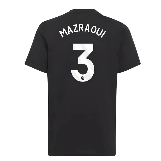 2025-2026 Man Utd EU Training Tee (Black) (Mazraoui 3)