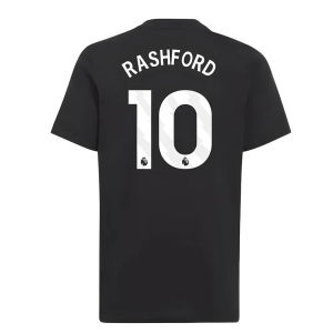 2025-2026 Man Utd EU Training Tee (Black) (Rashford 10)