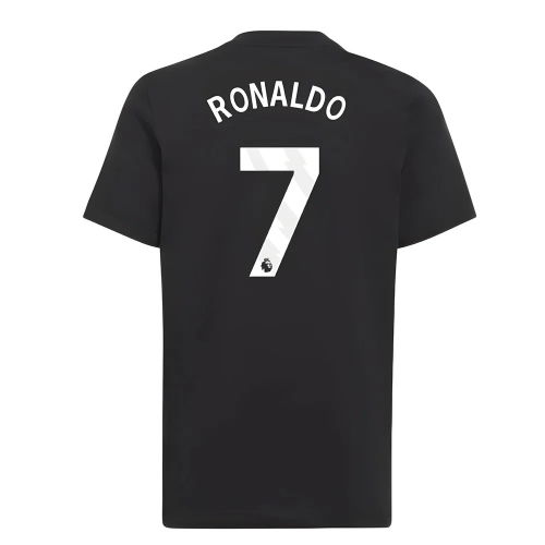 2025-2026 Man Utd EU Training Tee (Black) (Ronaldo 7)